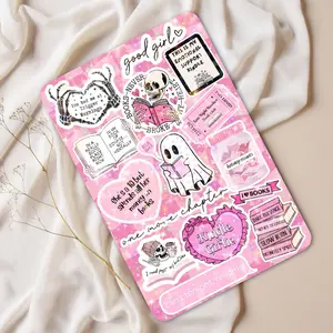 Cute Pink Cardstock Case Insert for Kindle | Book Lover Gift | Bookish Stickers for E-Reader | Booktok | Paper Insert for Clear Case