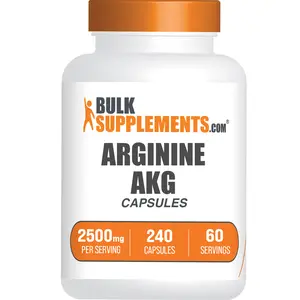 BulkSupplements - Arginine AKG (L-Arginine Alpha-Ketoglutarate) Capsules - Fitness Supplements - Dietary Supplements - 240 Capsules - 2500mg per Serving