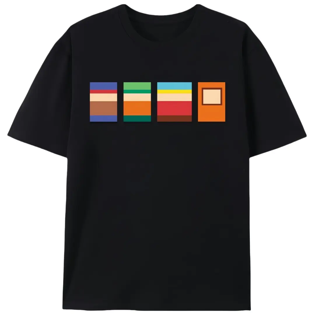 Men's 100% Cotton Knit Graphic T-Shirt - Retro Minimalist Cartoon Print, Casual Short-Sleeve Round Neck, Slight Stretch Fabric, Fitted Cut, Vintage, Cartoon Print Men's Short-Sleeve T-Shirts, Casual T-Shirts