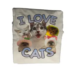 I Love Cats T-Shirt 100% Cotton