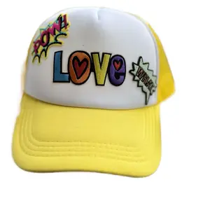 Soft foam sublimation trucker hat with patches