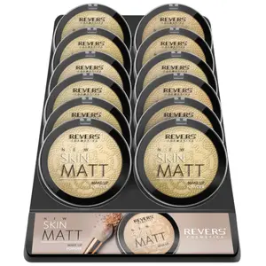 Polvos New Skin Matt Mattyfying Revers Cosmetics  - Venta al por Mayor Display 12 Unidades (RVMP04)