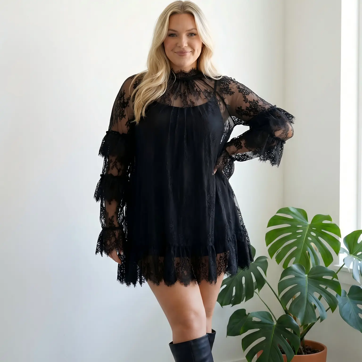Chicovar NO Lining! Women's Sheer Lace Dress, See Through, Unlined, Long Sleeve, Crew Neck, Elegant Night Out Mini Dress, Concert, Party, Summervibes - TikTok Shop Chicovar NO Lining! Women's Sheer Lace Dress, See Through, Unlined, Long Sleeve, Crew Neck, Elegant Night Out Mini Dress, Concert, Party, Summervibes - TikTok Shop