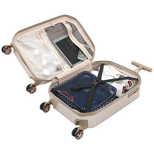 kensie Women's 3D Gemstone TSA Lock Hardside Spinner Luggage