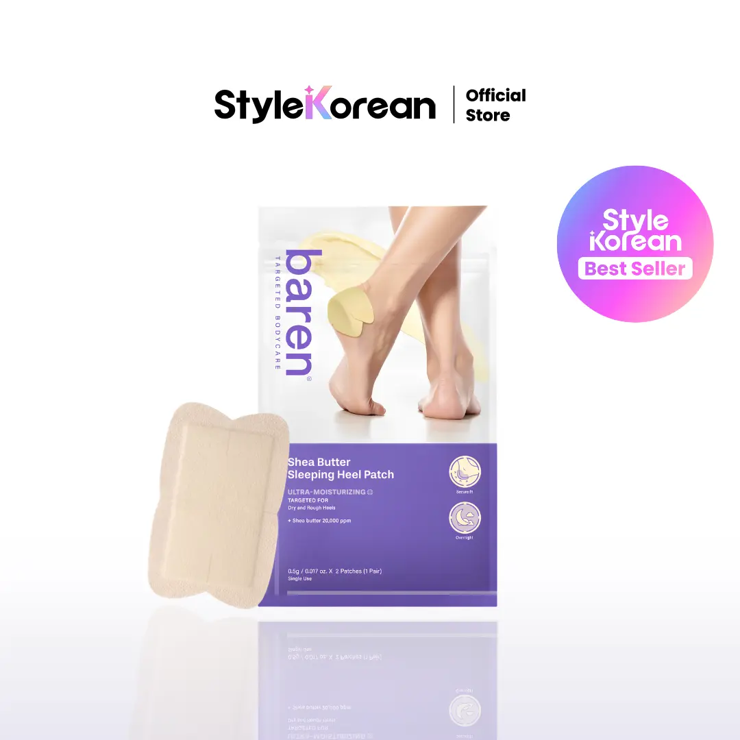 [BAREN] Shea Butter Sleeping Heel Patch (10pcs) - Foot Care, Cracked Heels, Dry Feet, Foot Treatment, Soothing
