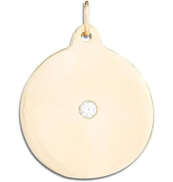 Large Disk Charm With Diamond