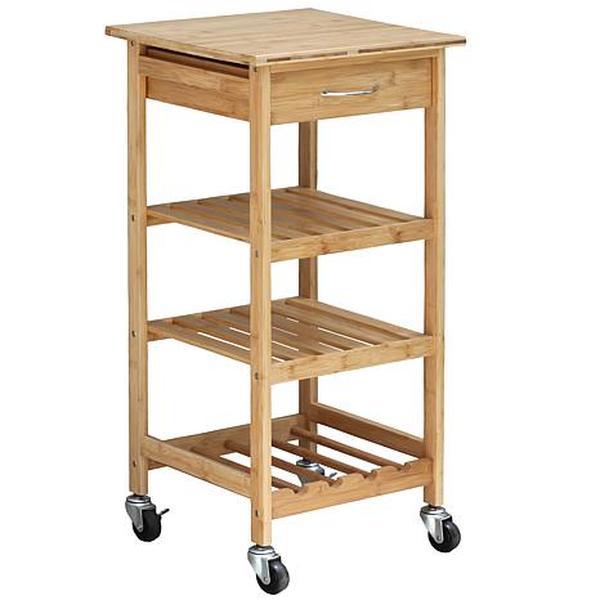 Oceanstar Bamboo Kitchen Trolley