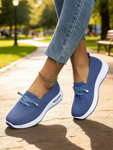 Women's Casual Knit Sport Shoes, Lightweight Comfortable One-Click Fastening, Perfect for Daily Wear, Stylish and Durable, Lightweight Casual Sneakers