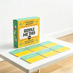Riddle Me This Card Game, 50pcs/box Portable Pocket Game, Family Game, Family Fun Game, Friend Party Game, Party Game Cards, Unique Gift