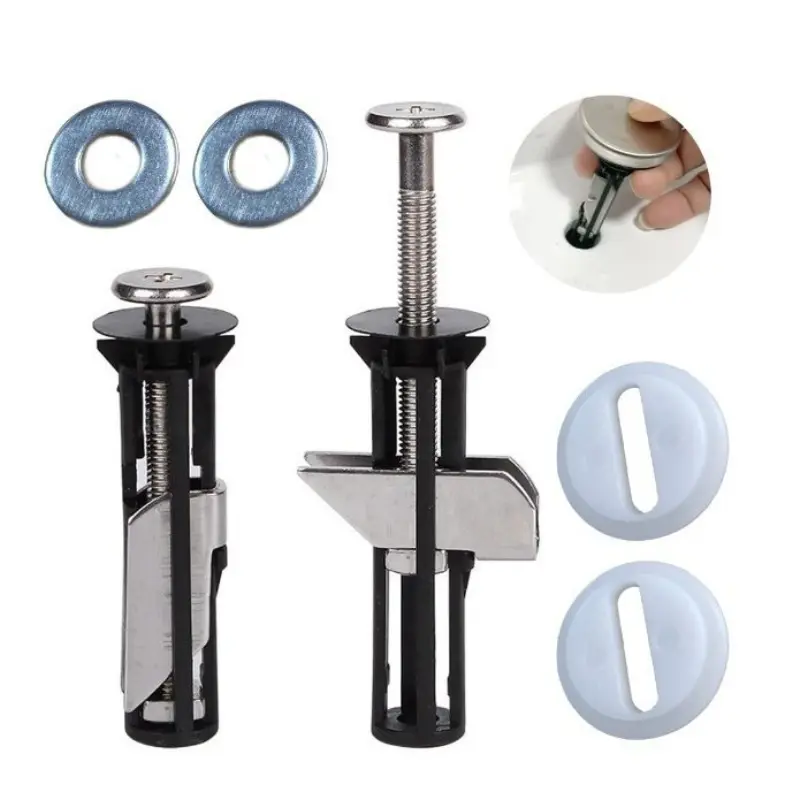 2 sets Universal Toilet Seat Bolt Kit Toilet Seat Attachment Screws Quick Release Easy Installation Toilet Seat Replacement Toilet Lid Maintenance Fixing Accessories Toilet Repair Kit Toilet Parts