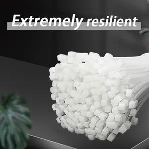 50 pieces of cable ties, 2.5 * 100mm cable ties, heavy-duty plastic wire ties, UV resistant ties, white small ties, packaged for various rope management in homes, offices, and gardening