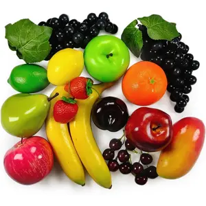Artificial Fruits Pack Fake Fruits for Home Decor Simulation Fruit Set Party Chirstmas Decortion Fruit Modle for Photoshoot Fake Strawberry Mango Bananas. Total 20 Pieces Set