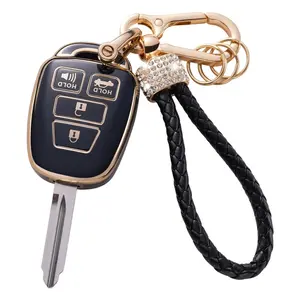 Smart Key Cover for Toyota Corolla 2014-2019, Camry 2014-2017, Tacoma 2016-2018, Durable Protective Case, Easy Installation, Key Fob Protector