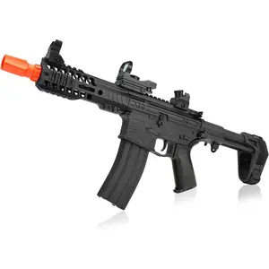 Black SBL HK416D Gel Ball Blaster Toy Equipped With Water Beads And Shells Retractable Rear Support EVA Material Suitable For Outdoor Games With High Accuracy Scope Safe Shooting Toy For Boys Birthday Christmas Gift