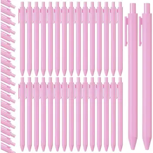 50 count Ballpoint Pens Bulk Retractable Comfortable Writing Pens Cute  to School Supplies in Medium Point 1.0 mm for Teacher Student Bridal Shower  Shower (Light Pink)