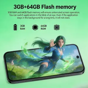 Fashion Slim Smart Phone, 6.8 Inch Large Screen, 4g Full Network, Dual Sim, 3gb+64GB, Android 10 System, USB PD Charging, Type C Cable