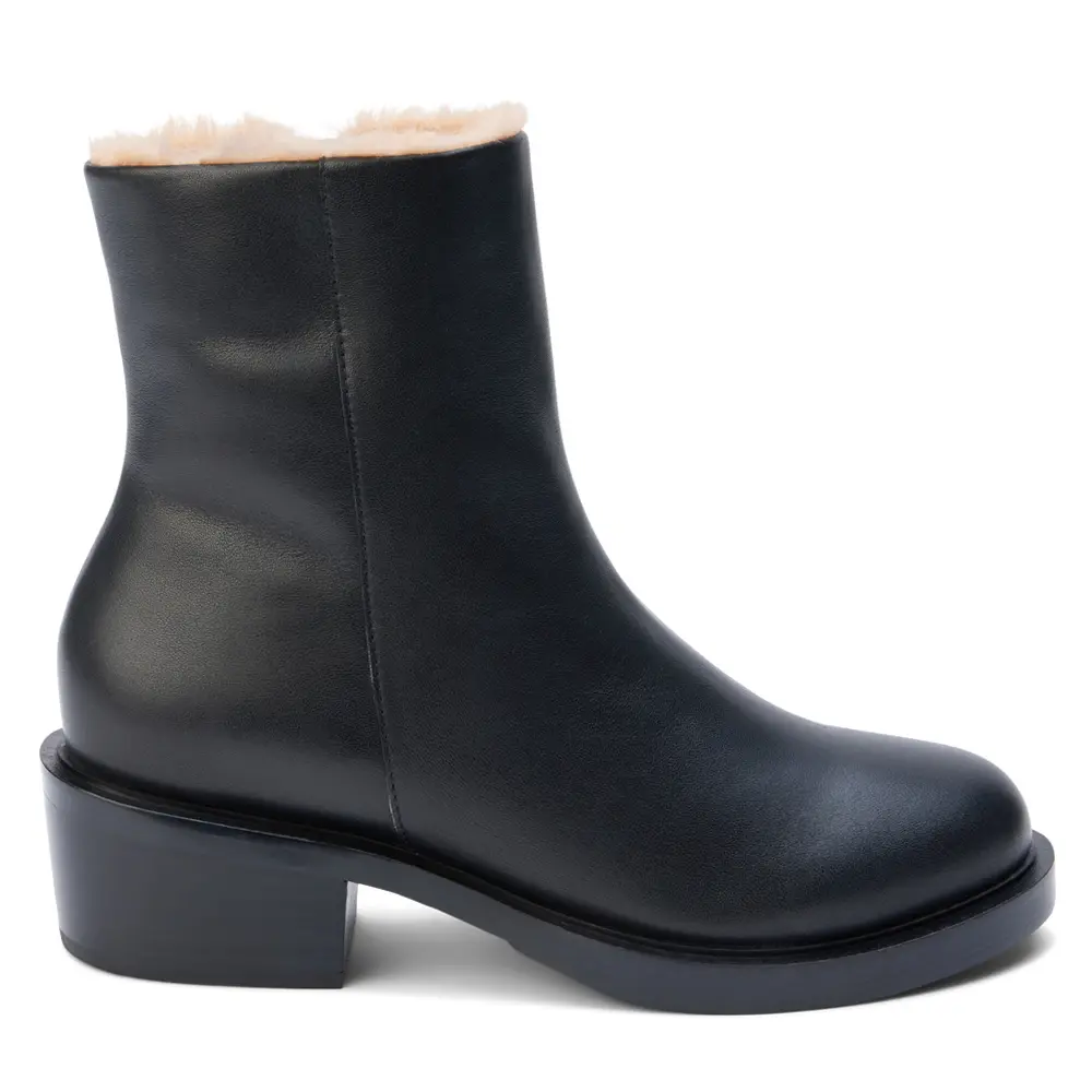 Matisse Womens Nate Round Toe Pull On Casual Boots Ankle Mid Heel 2-3" - Black