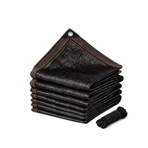 90% Blackout Cloth (Black) - 10 x 13ft UV-Resistant Shade Net with Reinforced Rivets, Suitable for Outdoor Adventures / Camping / Garden / Patio / Greenhouse.Mesh Shade Cloth，Easter gifts