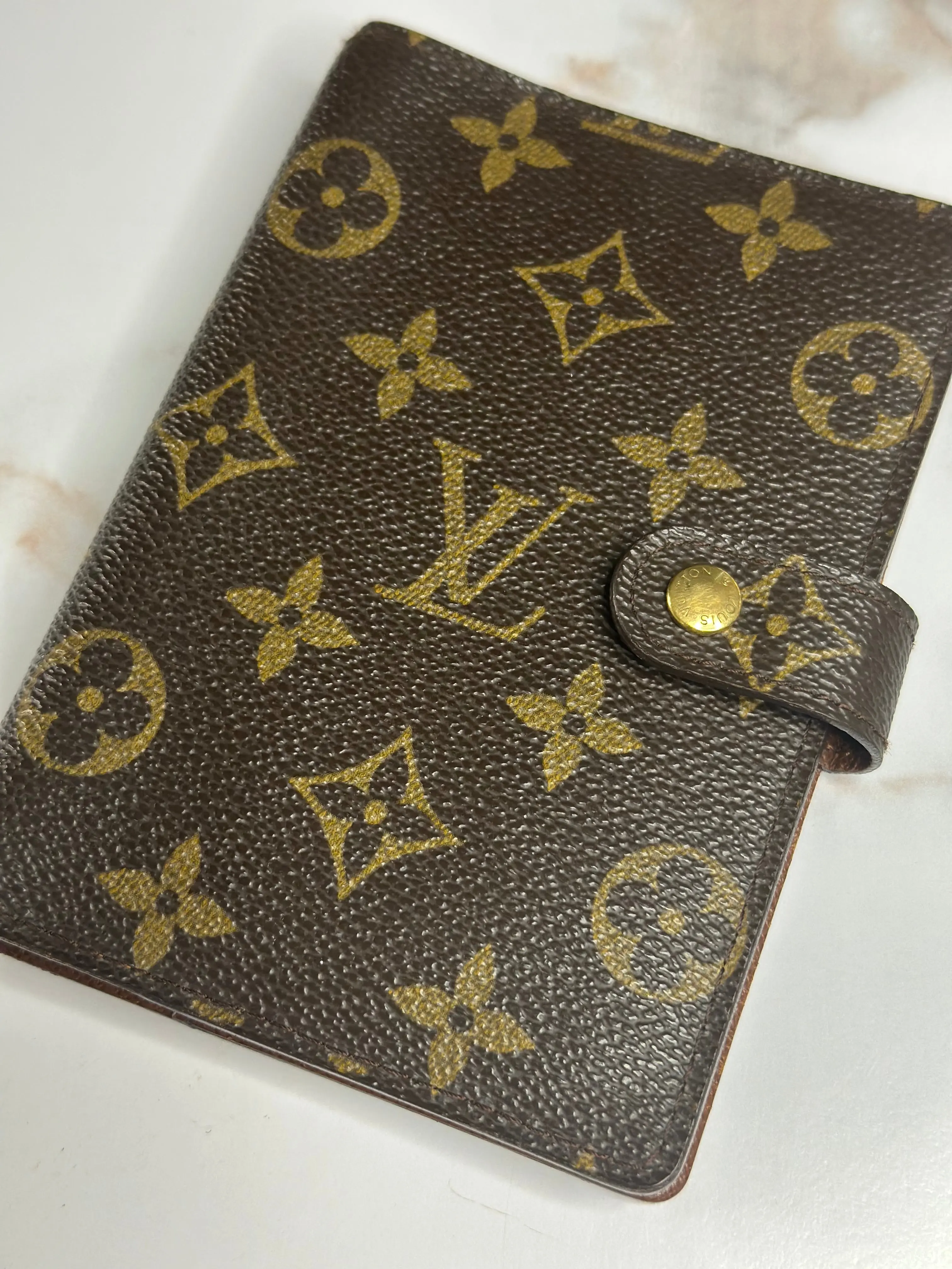 Pre-owned Louis Vuitton canvas agenda Rectangular monogram, PM