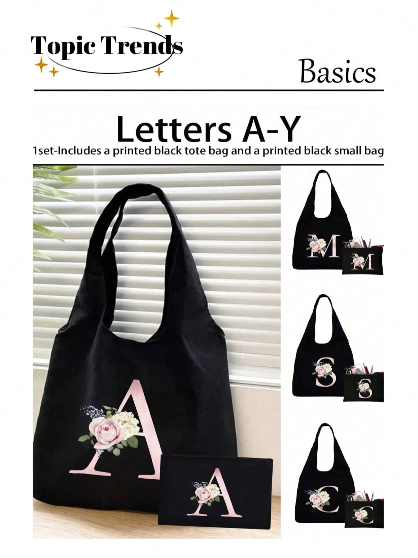 Y2K Set Includes Printed Handbag and Small Bag, Multi Functional Bag, Stylish Versatile Bag, Perfect Wedding Bridesmaid Gift, Makeup Bag, Storage Bag, Large Capacity, Portable, Minimalist Tote Bag, Handcrafted Bag, Multifunctional Portable Bag