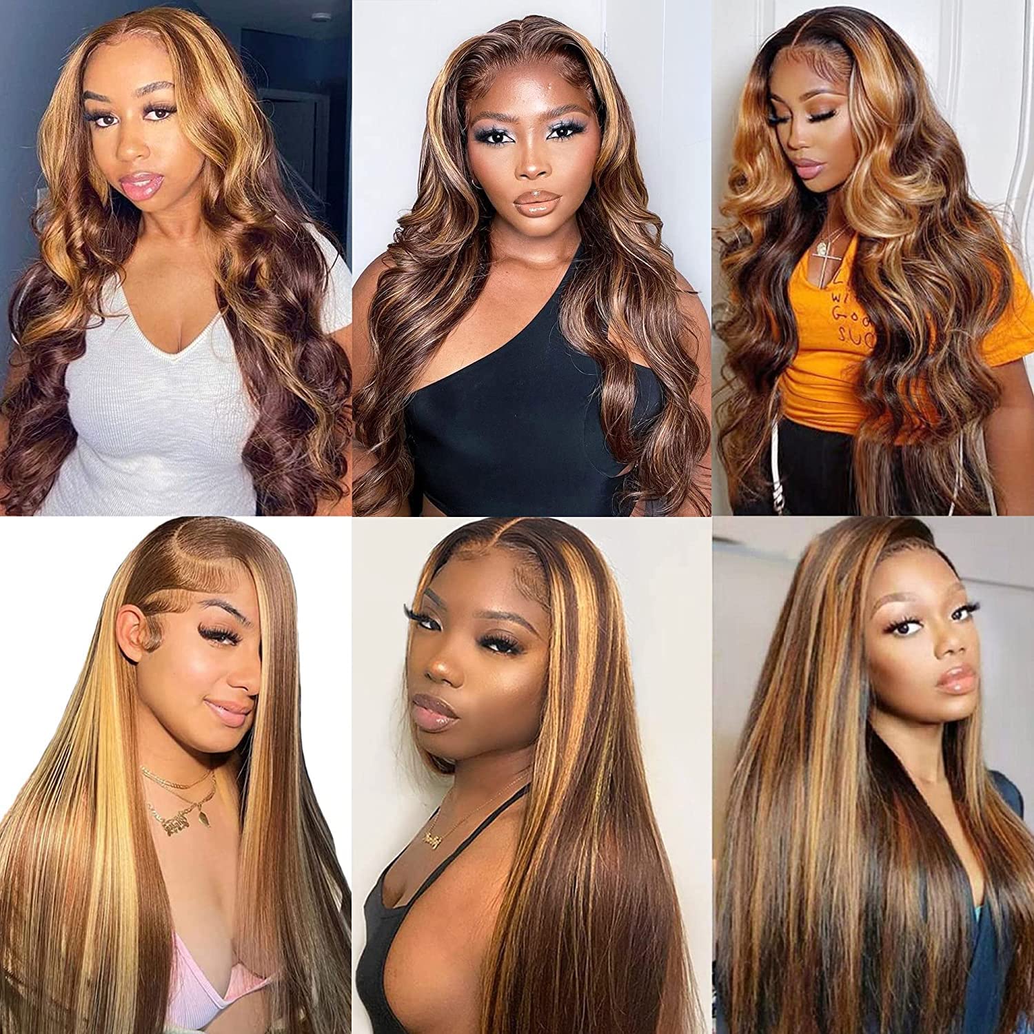 Alipearl Hair P4/27 Highlight Colored Wig Human Hair Glueless Wig 5x7 Lace Front Body Wave Highlight Pre Cut Lace Wig FallFreshness