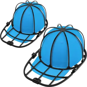 2 Pack Hat Washer Cage for Washing Machine Baseball Cap Washer for Dishwasher, Hat Racks Cleaner Holder for Adults and  Ball Hats Cleaning, Black