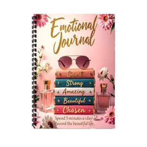 Spiral Bound Motivational Planner - Floral Design with Inspirational Quotes, 5-Minute Daily Gratitude & Positivity Journal, Highquality Paper, Gift for Birthdays, Christmas, Valentine's Day, New Year, Aesthetic Planner, Creative Writers, Planner Notebook