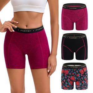 INNERSY Women's 4-Inch Inseam Boxer Briefs 3-Pack, Cotton Boyshorts Underwear, Soft & Comfortable Ladies Panties, Breathable & Stretchy for Everyday Wear & Full Coverage Womenswear Smooth