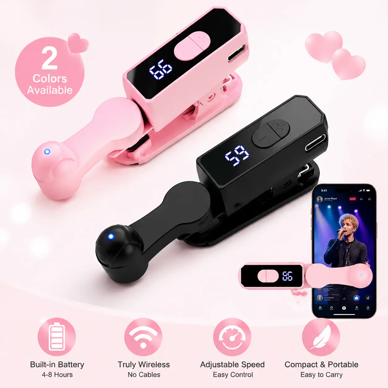 Rechargeable Wireless Auto Tap Auto Clicker, Android-Compatible Cellphone Accessory with Built-in Battery for TikTok Live, Mobile Games (Phones & Electronics Accessories)