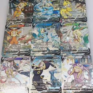 9 card lot of Lillie's eeveelutions cosplay cards