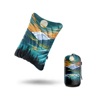 hotkoko Camping Pillow,Supportive Compressible Travel Pillow Large Size Lightweight Camp Pillow with Storage Bag for Camping,Hiking,Backpacking,Airplane