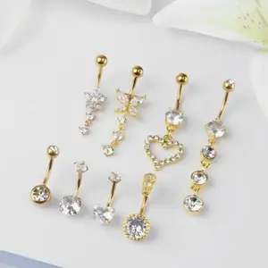 8pcs Belly Button Ring Dangle Belly Piercing Belly Rings, Belly Piercing georgina tungsten captive bead tongue