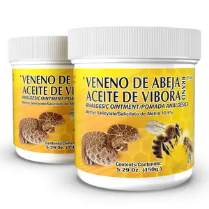 Bee Venom and Snake Oil Analgesic Ointment - Topical Pain Relief, Inflammation Reduction, Fresh Scent, 5.29 Oz Jars (Pack of 2) for Fitness & Healthcare Needs