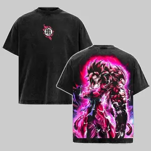 G0ku vs G0geta DBZ Retro Acid Washed Oversized Hoodie & T-Shirt, Heavyweight Cotton Unisex Anime Manga Tee, Anime Merch, Menswear Streetwear, Gift For Anime Fan.