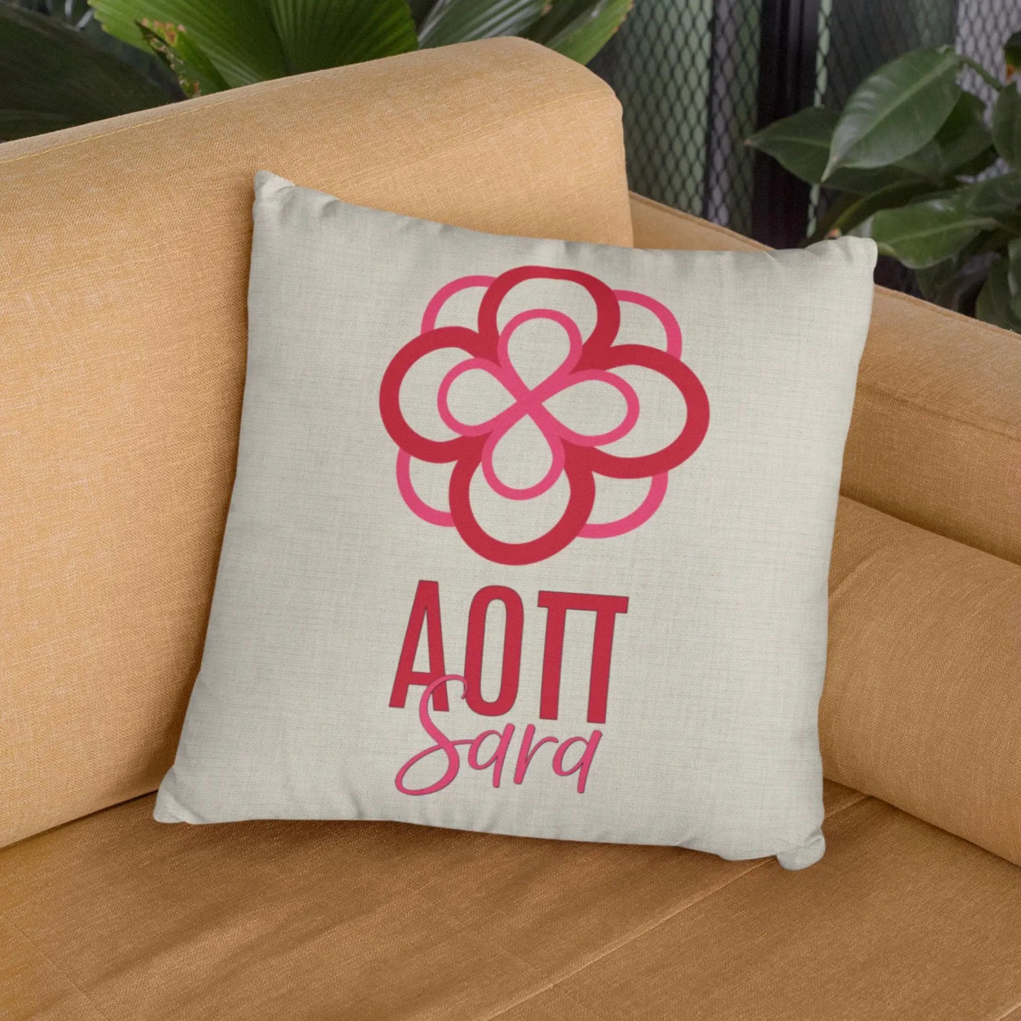 Alpha Omicron Pi Sorority Pillow - Perfect Custom Big Little Gift!