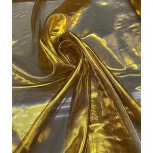 Beautiful 24K Gold color sheer soft Lame fabric, 60” wide sold by the yard