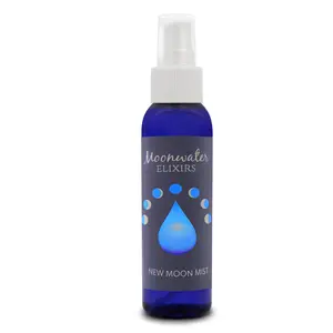 New Moon Mist With New Moon Water, Lemon, Peppermint, Clear Quartz Crystals and Reiki by Moonwater Elixirs Aromatherapy Yoga Mat Spray