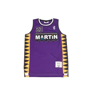 Headgear Classics Martin Payne #23 Purple Basketball Jersey Nostalgia Co. Collection Sleeveless 100% Polyester Mesh 90s TV Show Sitcom Retro Vintage Streetwear