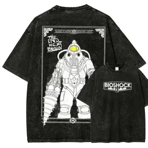Bioshock Unisex Fit Washed T-Shirt 9
