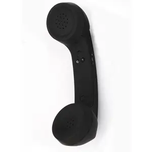 Cordless Telephone Handset, Retro  Mobile Phone Telephone Handset Receivers Headphones  Proof Stereo Convenient Call Cell Phone(Black)