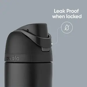 Owala FreeSip Insulated Stainless Steel Water Bottle with Straw for Sports and Travel, BPA-Free, 24oz, Foggy Tide Drinkware Flasks Insulation Loop Tumbler Bottled Portable Mug Lid