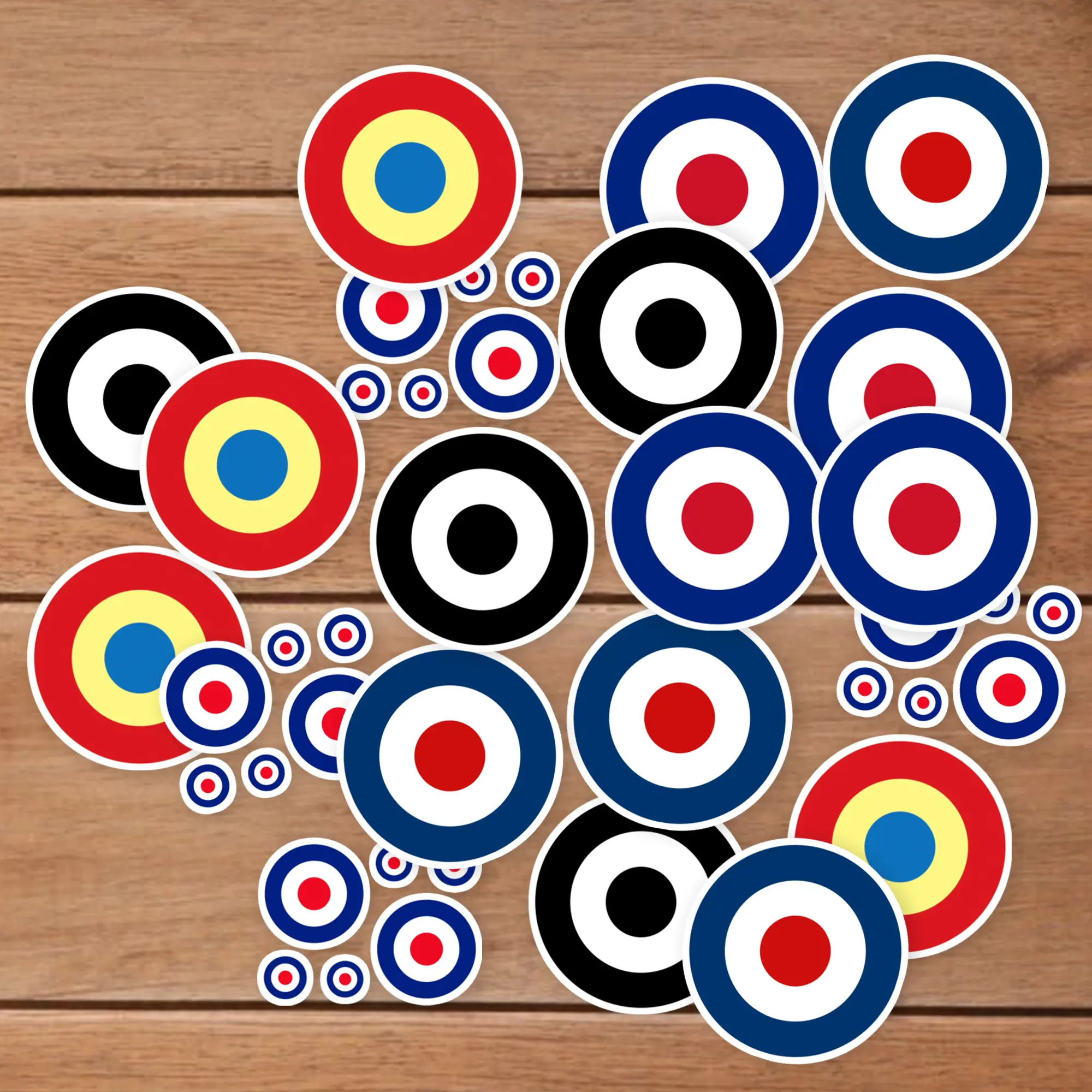 Stickers Pack 20 Pcs Car Bike Classic Bumper Vinyl Roundel Luggage Bottle Colorful Skateboard Water Laptop Waterproof Guitar Aesthetic