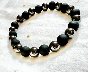 Grounding Bracelet | Matte Black Onyx & Hemtite Bracelet