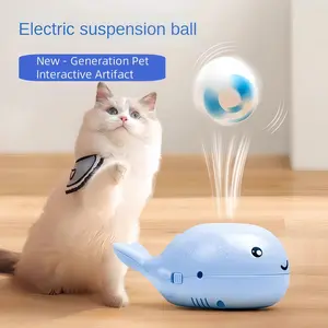 Electric Whale-Shaped Floating Cat Toy – Interactive Self-Play Fun, Smart Boredom Buster for Cats | USB Rechargeable, Perfect for Indoor Play to Release Energy,cat ball,pet toys