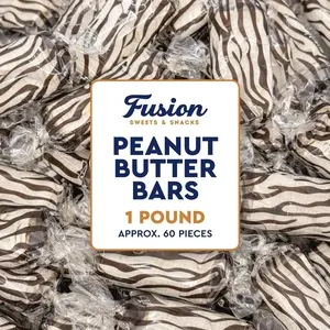 Peanut Butter Bars Candy - 1 Pound (Approx 60 Pieces), Peanut Butter Candy Bars In Bulk Bag, Individually Wrapped Old Fashioned Treats