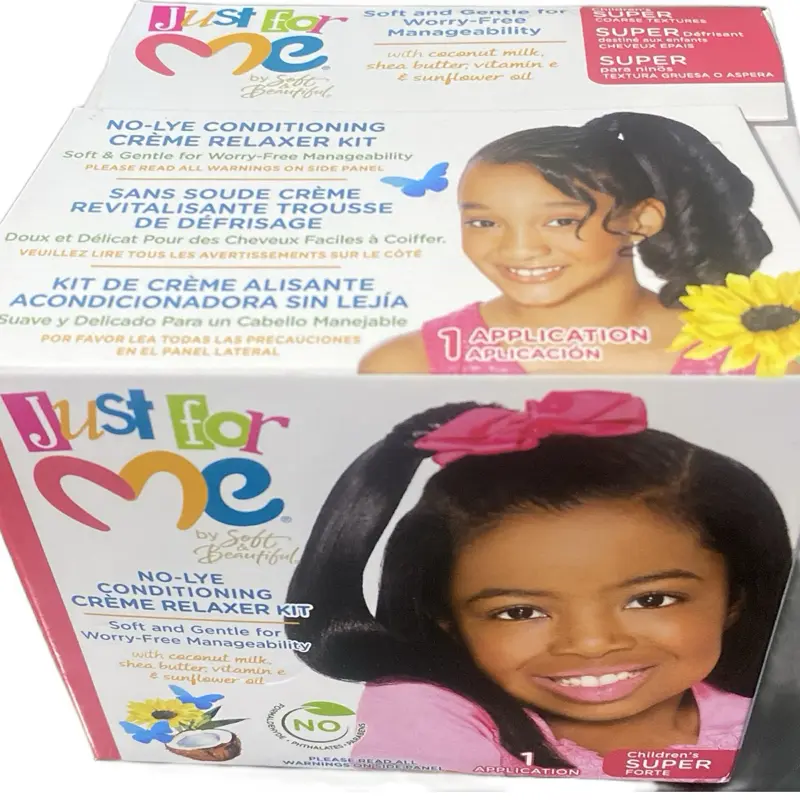 The kit includes everything you need for a successful relaxer treatment, including the crème relaxer, activator, nourishing conditioner, and essential tools for application. With its no-lye formula, it provides a gentler alternative to traditional relaxe