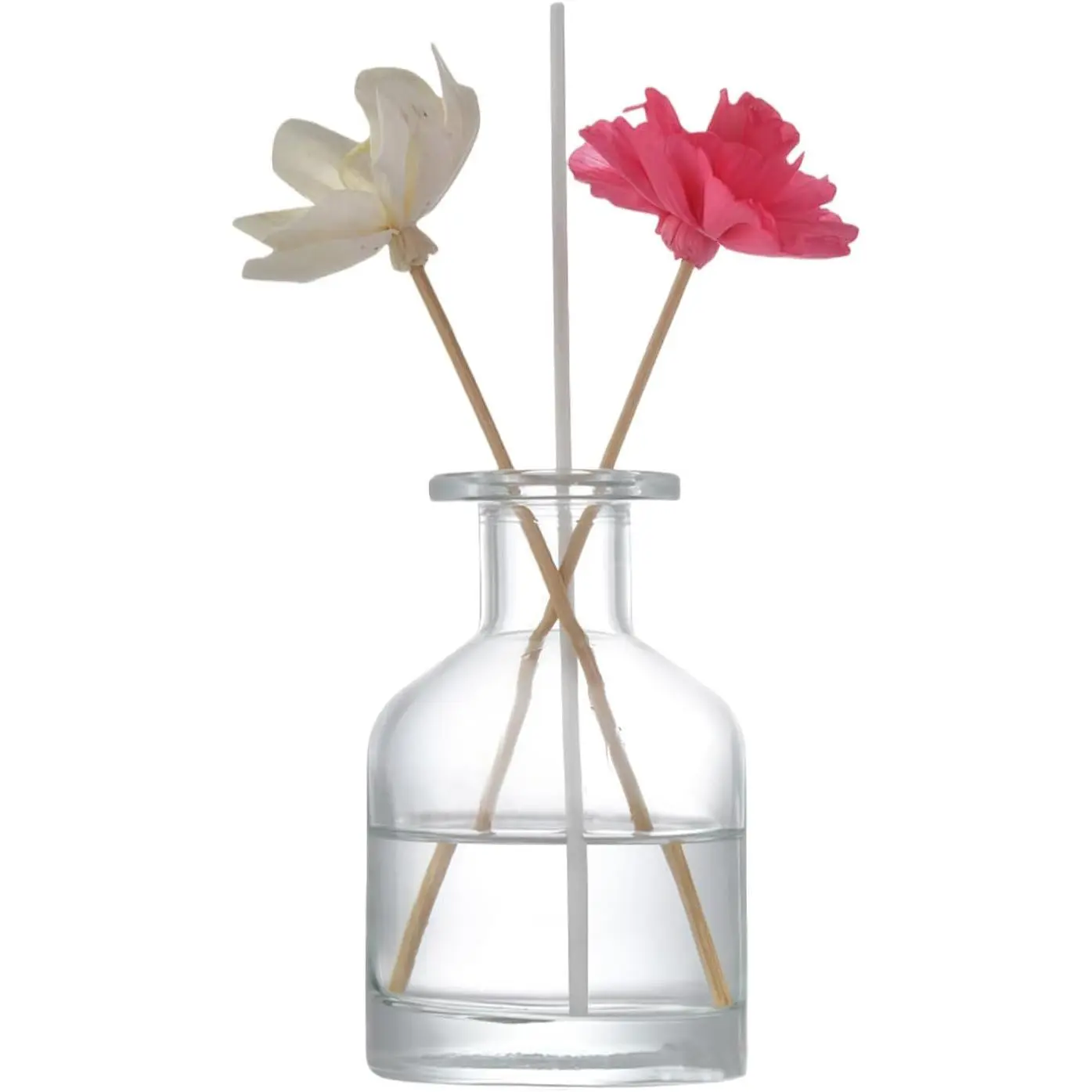 Empty 150ML (5oz) Glass Essential Oil Diffuser Bottle, Reusable Refillable, Minimalist Modern Home Decor, Scent Stick Compatible for Bathroom Office Use