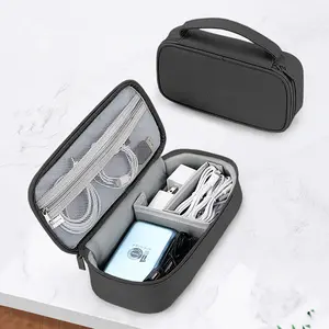 Large Capacity Data Cable Storage Bag, 1 Count Waterproof Travel Electronic Device Storage Bag, Shockproof Portable Storage Bag with Compartment