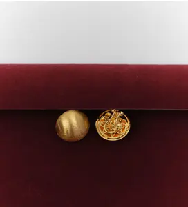 Italian Brushed Gold Earrings