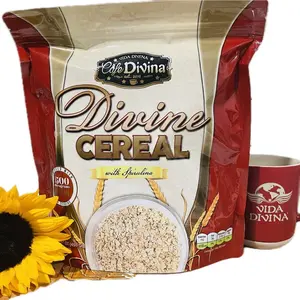 Divine Cereal by Vida Divina with Spirulina 1500 micrograms and Reishi 16.87 oz  Instant Breakfast option Natural